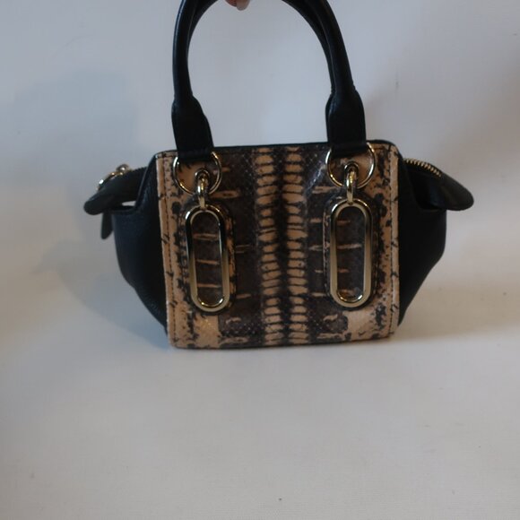 Womens See By Chloe Paige Python Snake Black, Nude Leather Mini Handbag - Picture 9 of 9